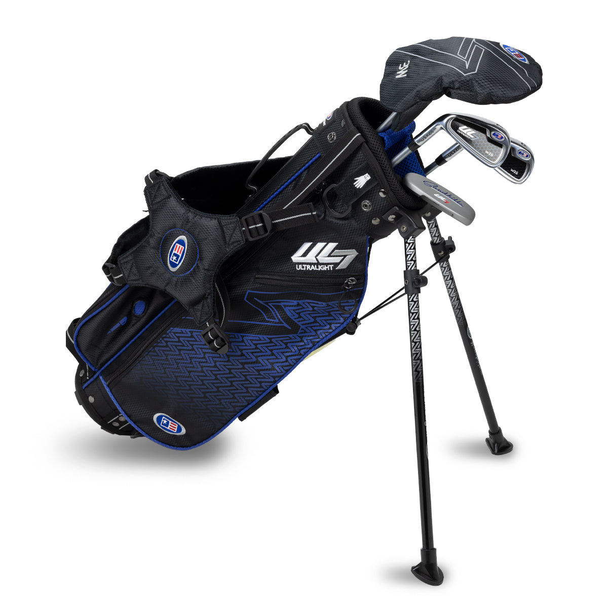 UL7 45 4 Club Stand Set, All Graphite, Black/ Left / Black/Blue