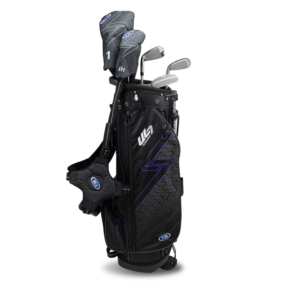 UL7 54 5 Club Stand Set, All Graphite, Black/ Right / Black/Purple