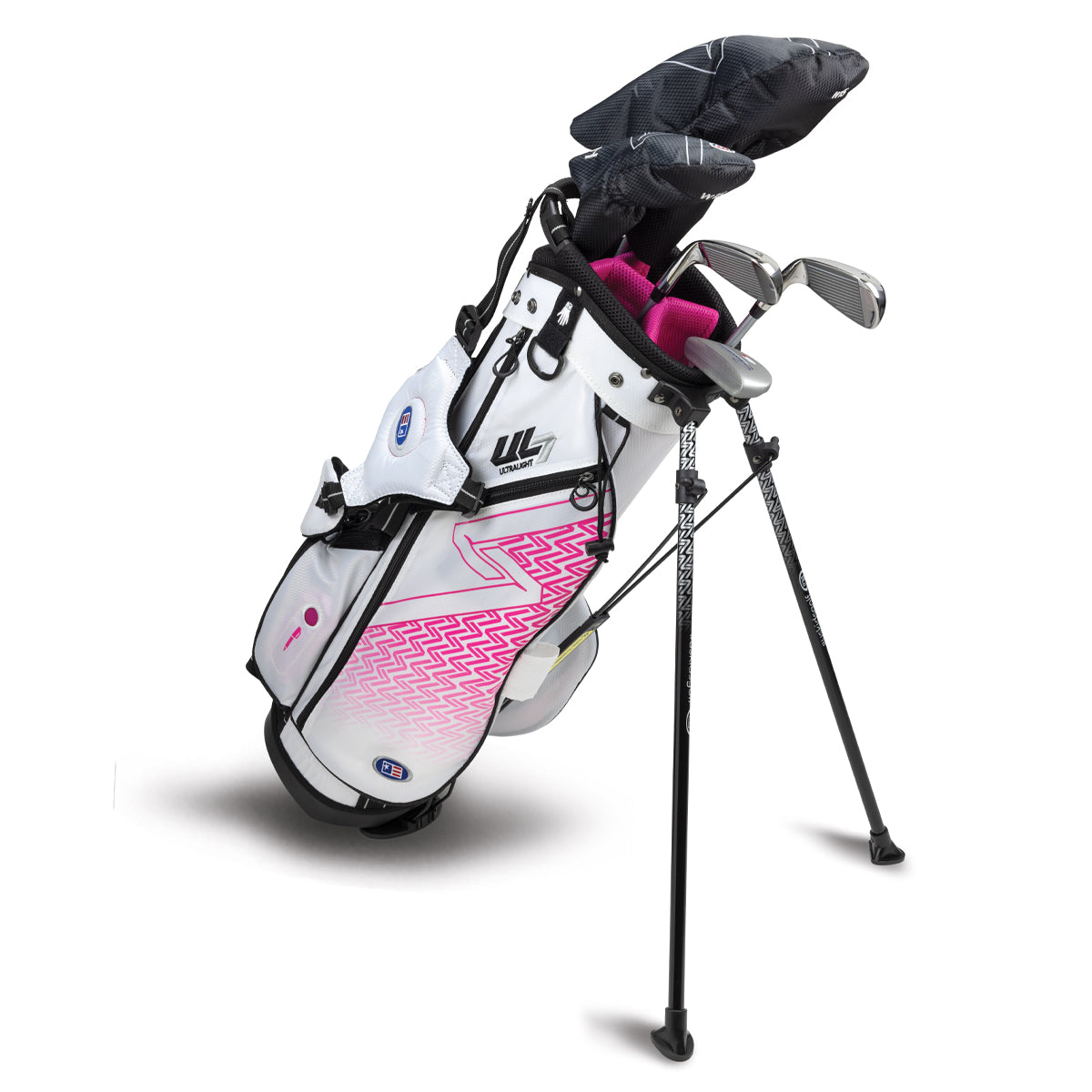 UL7 54 5 Club Stand Set, All Graphite, Black/ Right / White/Pink