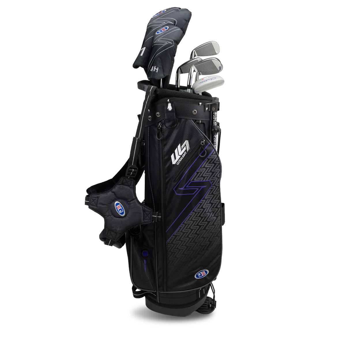 UL7 54 7 Club Stand Set, All Graphite, Black/ Right / Black/Purple