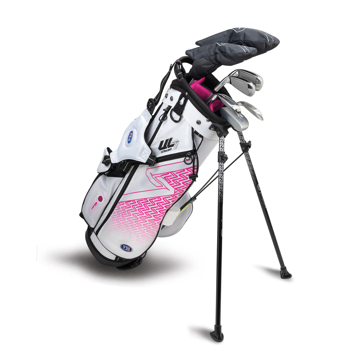 UL7 54 7 Club Stand Set, All Graphite, Black/ Right / White/Pink