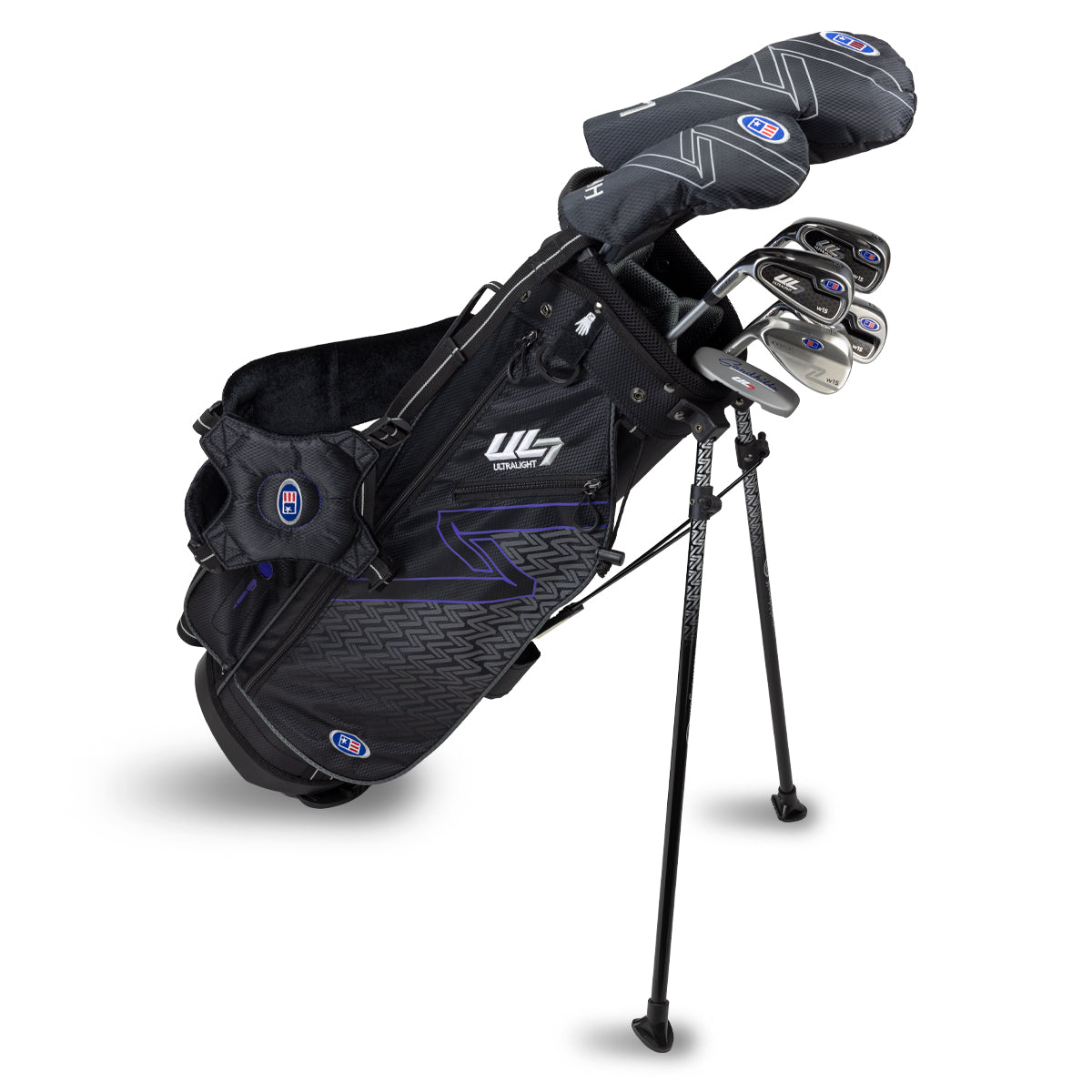 UL7 54 7 Club Stand Set, All Graphite, Black/ Left / Black/Purple