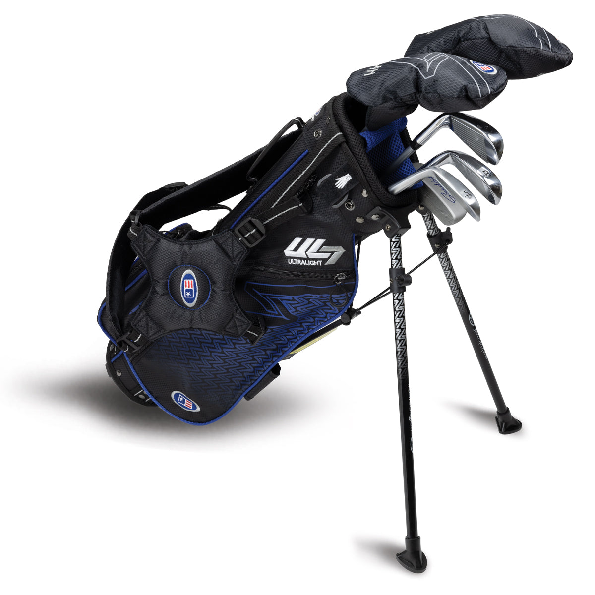 UL7 45 6 Club Stand Set, All Graphite, Black/ Right / Black/Blue