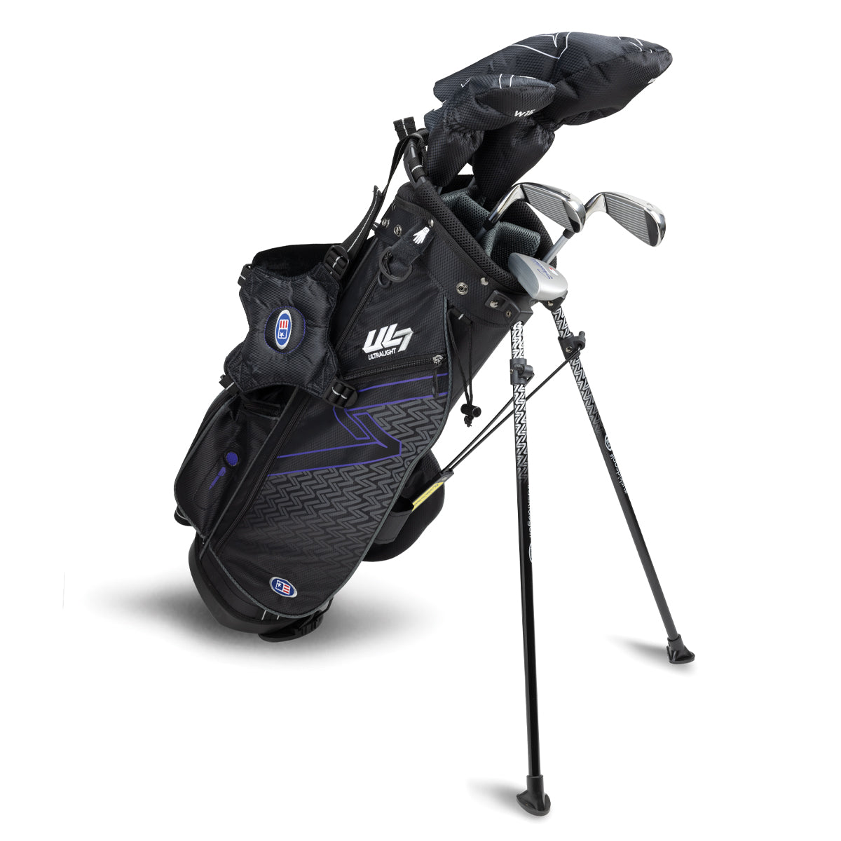 UL7 54 5 Club Stand Set, All Graphite, Black/ Right / Black/Purple