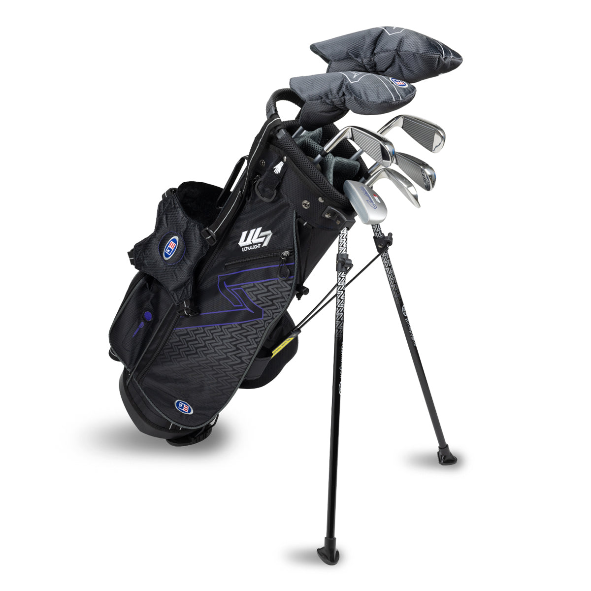 UL7 54 7 Club Stand Set, All Graphite, Black/ Right / Black/Purple