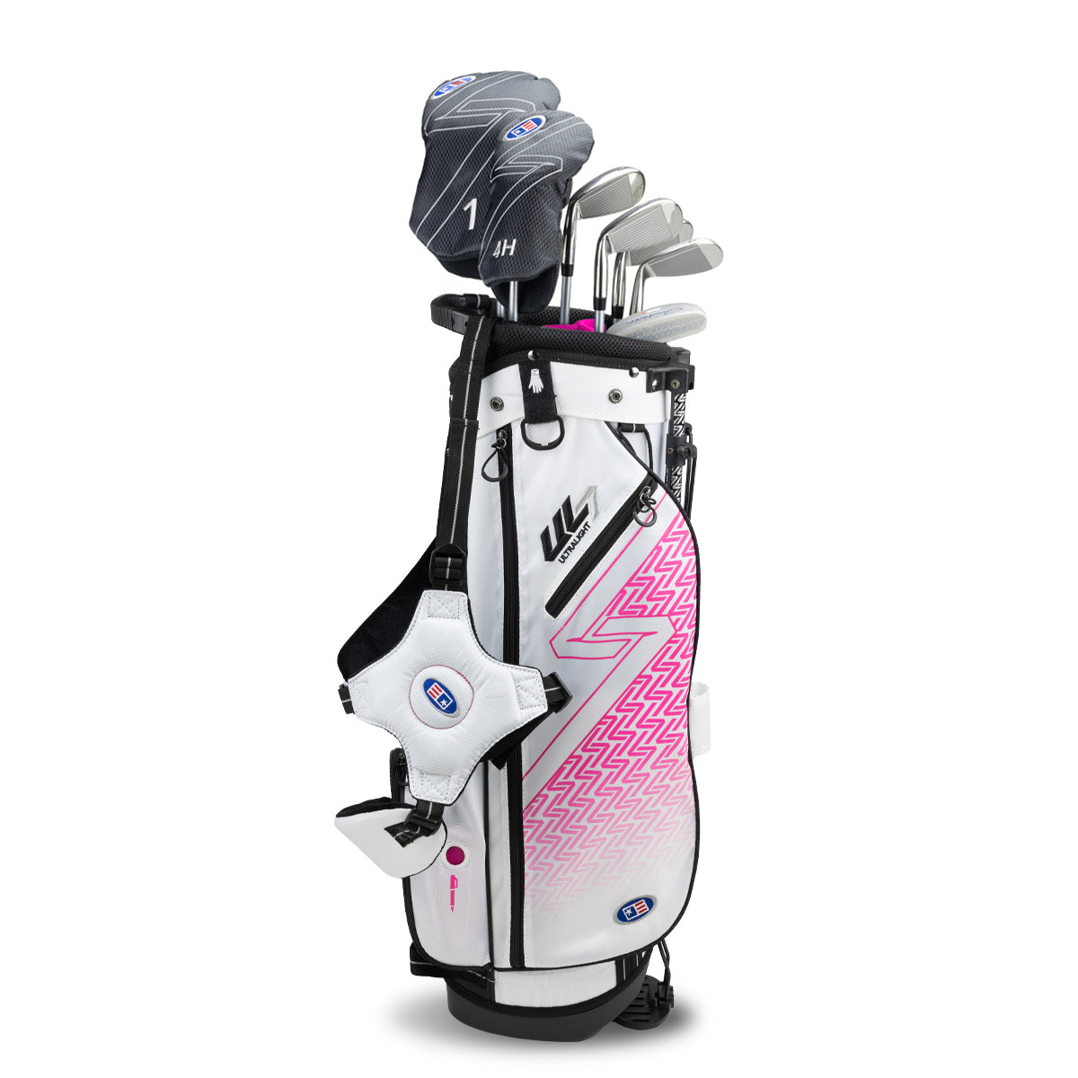 UL7 54 7 Club Stand Set, All Graphite, Black/ Right / White/Pink